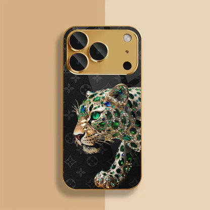 Emerald Leopard Gold Phone Case