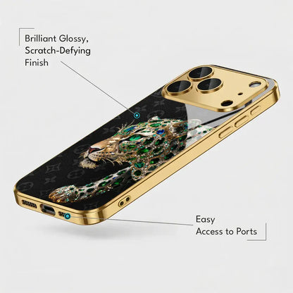Emerald Leopard Gold Phone Case