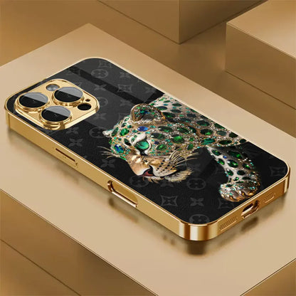 Emerald Leopard Gold Phone Case