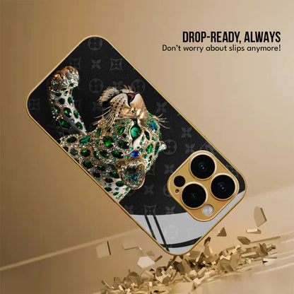 Emerald Leopard Gold Phone Case