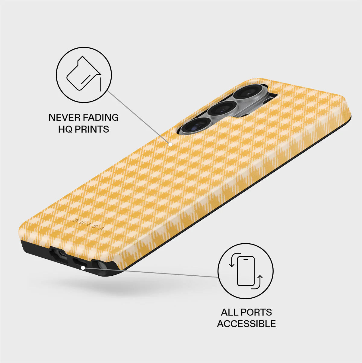 Galaxy S Series - Tuscan Yellow Plaid Pattern Case