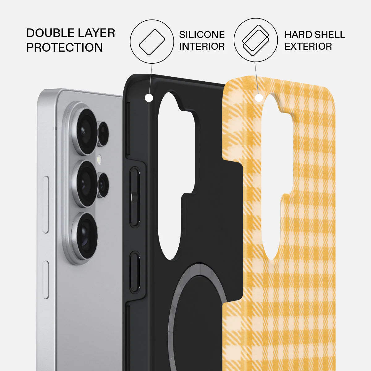 Galaxy S Series - Tuscan Yellow Plaid Pattern Case