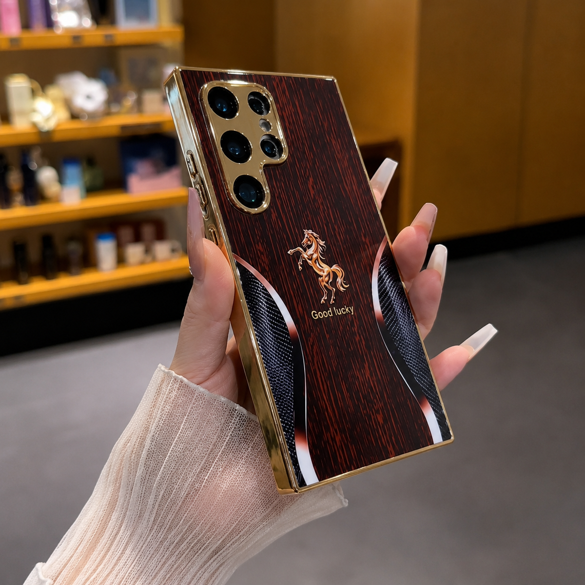 Galaxy - Royal Stallion Wood Glass Case