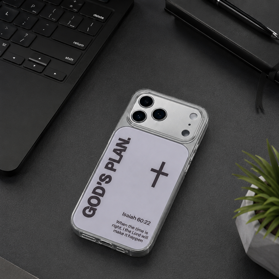 God’s Plan Inspirational Phone Case - Silver