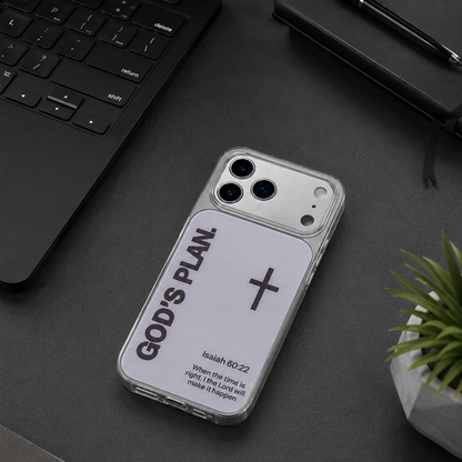 God’s Plan Inspirational Phone Case - Silver