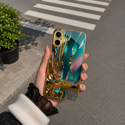 Golden Prism Luxury Glass Phone Case