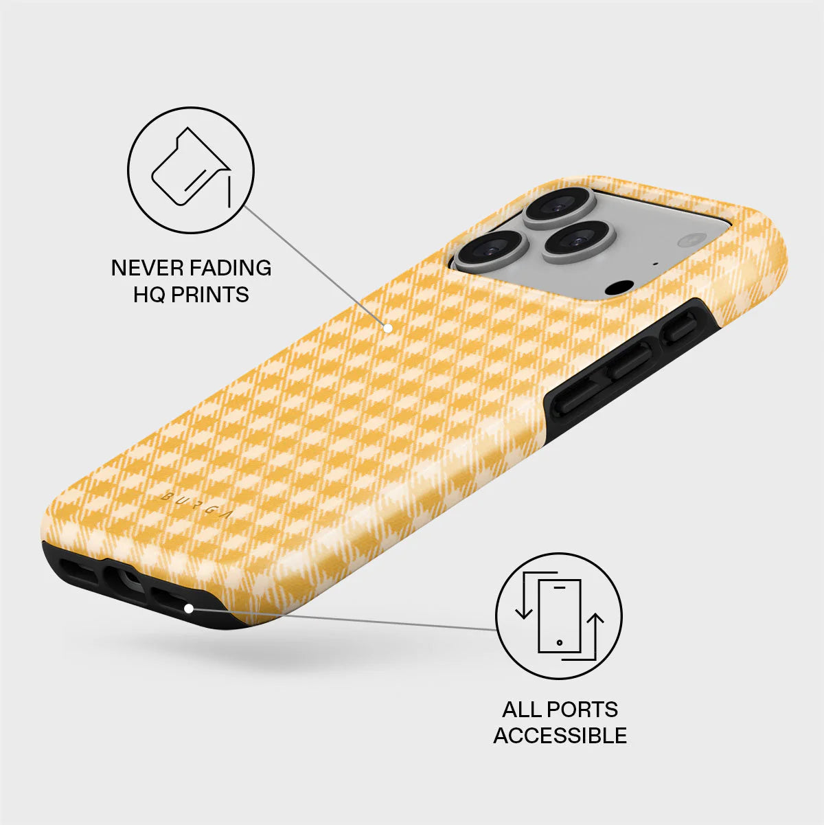 Tuscan Yellow Plaid Pattern Case