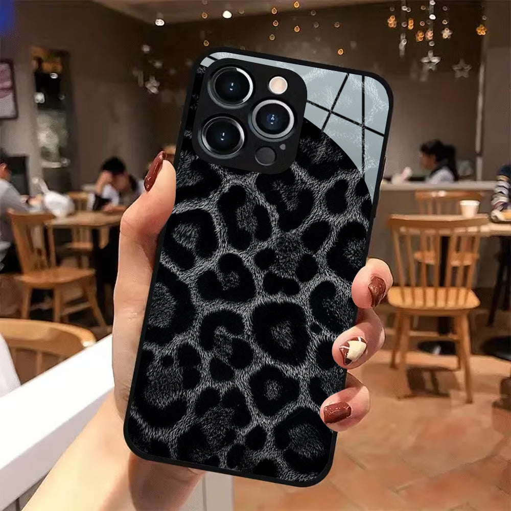 Leopard Glossy Glass Case