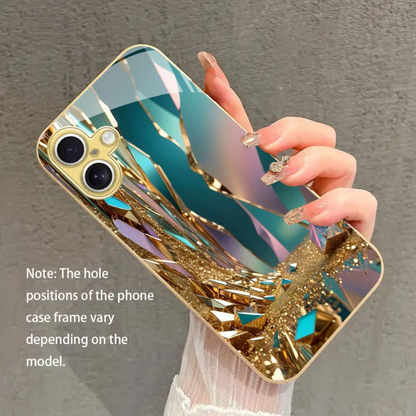 Golden Prism Luxury Glass Phone Case