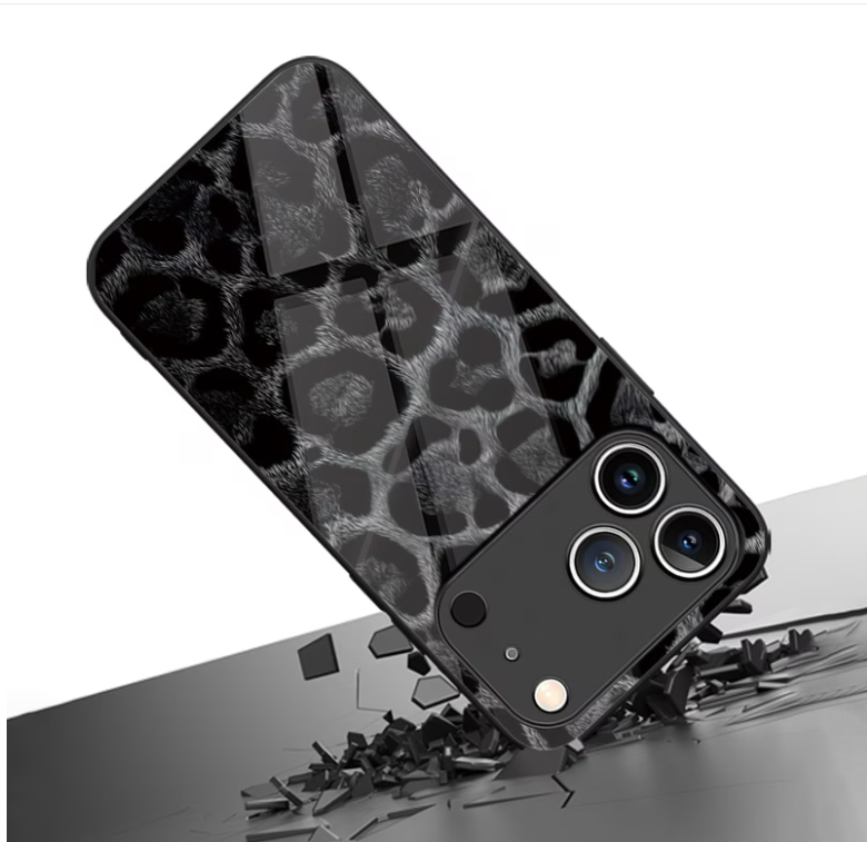 Leopard Glossy Glass Case