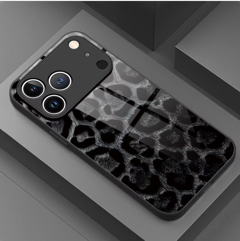 Leopard Glossy Glass Case
