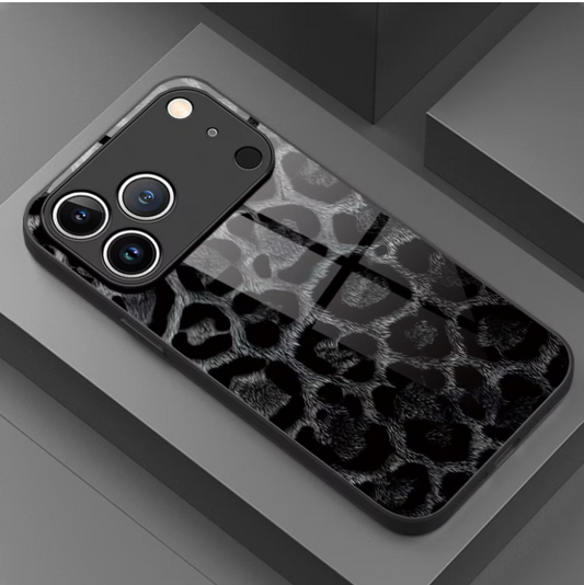 Leopard Glossy Glass Case