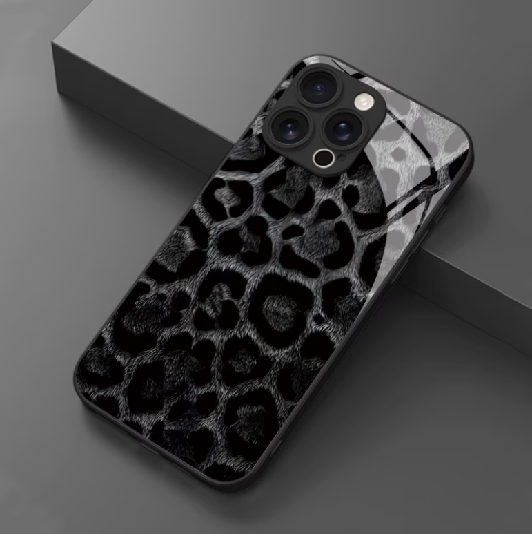Leopard Glossy Glass Case