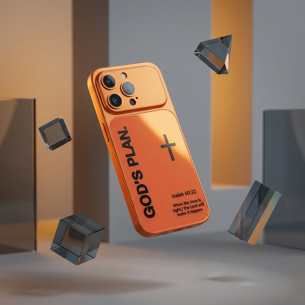 God’s Plan Inspirational Phone Case - Orange