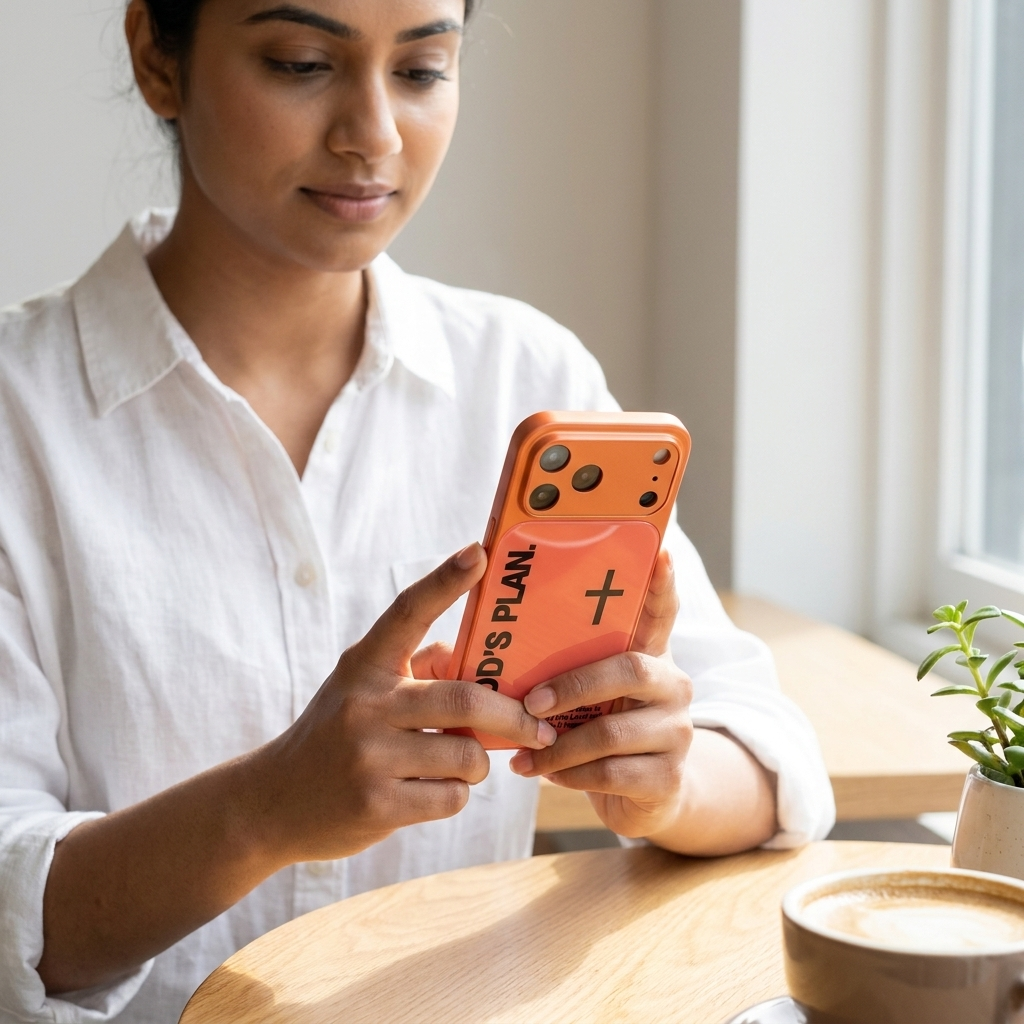 God’s Plan Inspirational Phone Case - Orange
